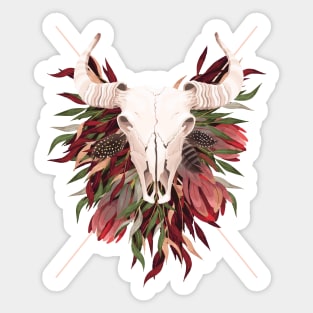 Forest Goat Skull Sticker